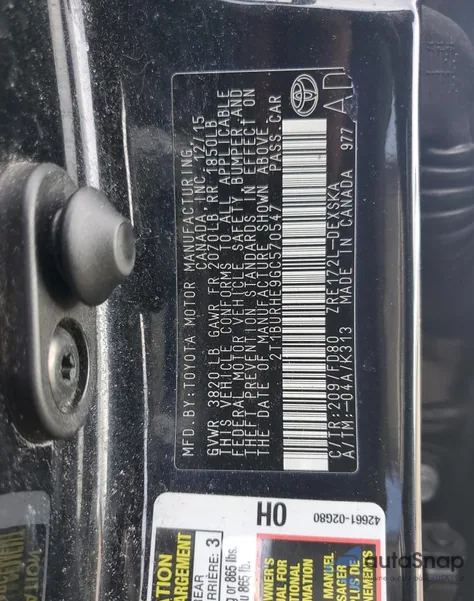 2016 Toyota Corolla L из США, поврежденный, VIN 2T1BURHE9GC570547